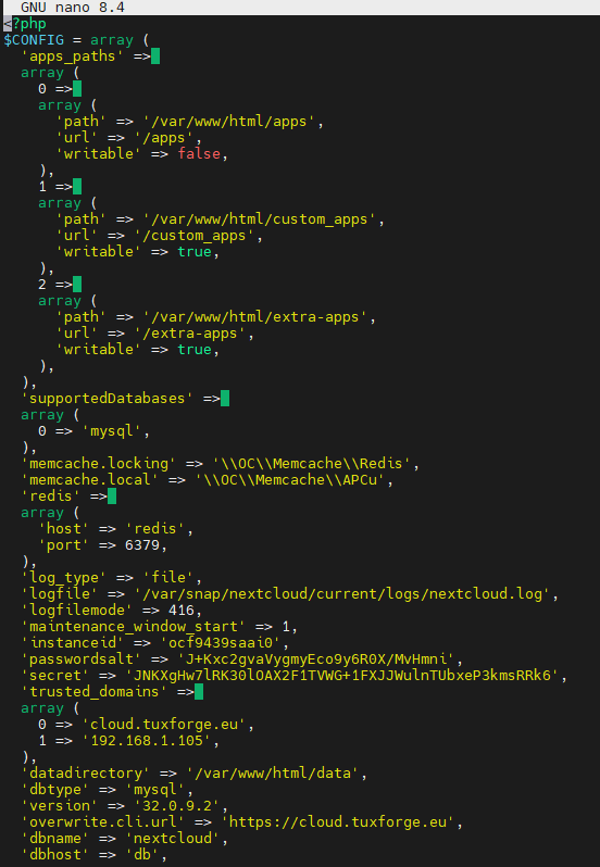 Fichier config.php