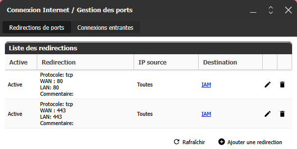 Ports sur freebox